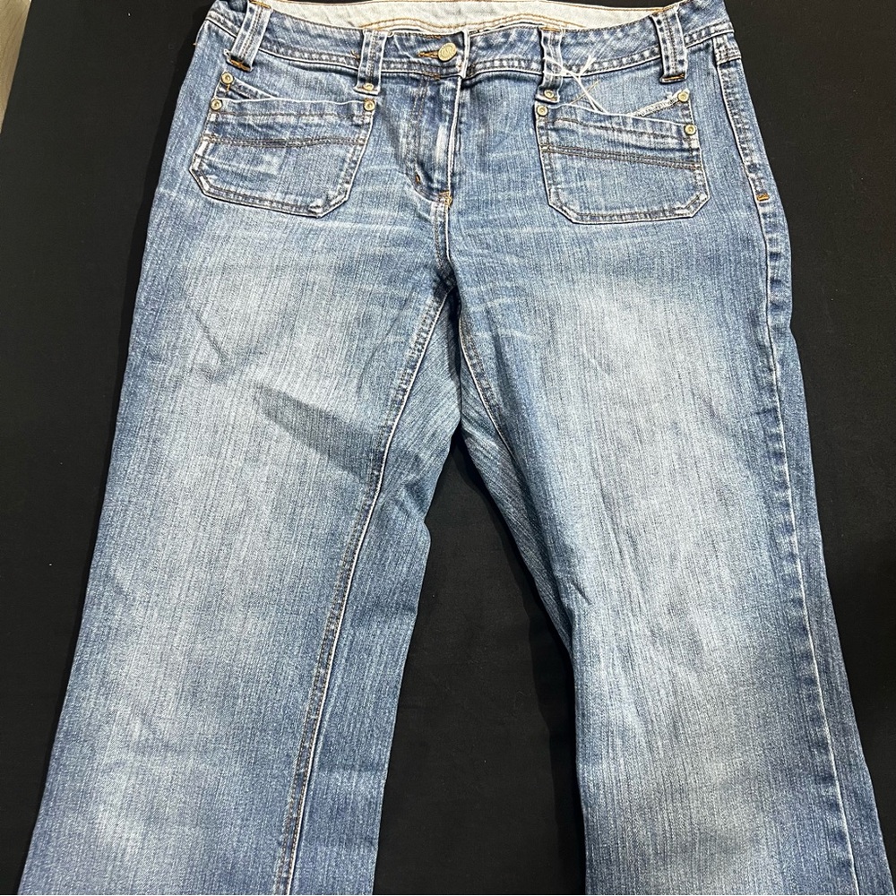 INC International Boot Cut/Wide Leg Blue Wash Jeans Size 10